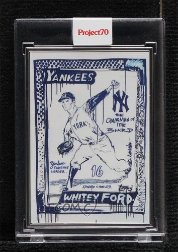 2021 Topps Project 70 Artist Proof Silver Frame /51 Whitey Ford Gregory Siff HOF