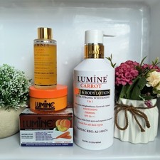3 pcs. Lumine Carrot Body lotion 400ml  serum  Face Cream    AUTHENTIC 3in1