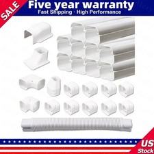 3" W 17Ft Line Set Cover Kit for Mini Split Central Air Conditioner PVC Tubing