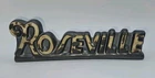 Brown Roseville Pottery Dealer or Collector Ceramic Display Sign