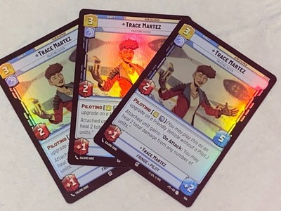 STAR WARS UNLIMITED TCG 3 TRACE MARTEZ FOILS GLOBAL SHIPPING
