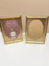 Set of 2 Gold Picture Photos Frames  5 x 7 inches