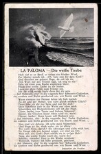 AK La Paloma - Die weiße Taube, Fliegende Taube, Marschlied 