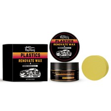 Plastic Restorer Cream - Restores Black Faded Trim Paste with Beeswax for Car