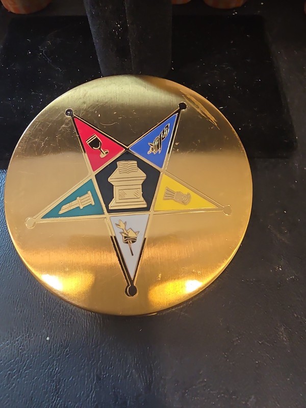 Vintage Eastern Star Masonic Make Up Case By Elgin American
