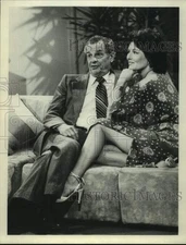 Press Photo Actor George Murdock with Actress in show scene - sap23766