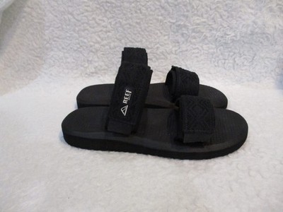 Men's Reef, Black Synthetic, Strappy Sandals, Shoes, Size, 9