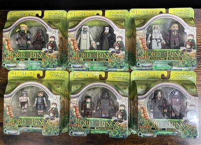 Lord of the Rings MiniMates Lot Of 6 Art Asylum Set 2004 New In Box Free Ship