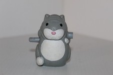 Burger King 2010 Zhu Zhu Pets Gray Hamster Kids Meal Toy Heart Back