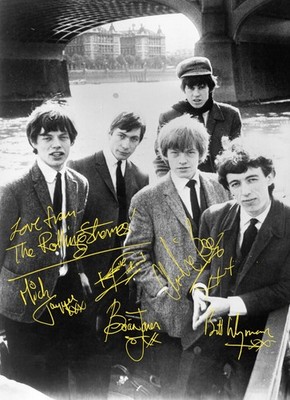 A3 A4 Photo Signed By The Rolling Stones Jagger Richards Jones Wyman Watts (2)