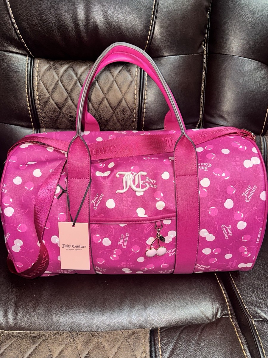 Juicy Couture Cherry On Top Weekender Raspberry Multi Duffle Bag