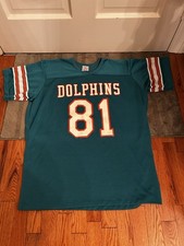 Vintage 1980's Men's Rawlings Miami Dolphins Jersey #81 NFL Sz XL