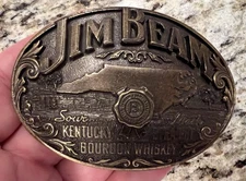 Vintage Jim Beam Belt Buckle North Carolina Made in USA LIMITED EDITION 1993