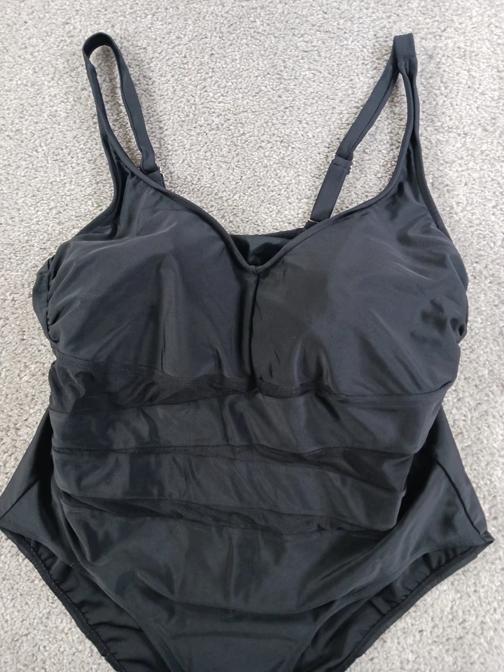 Traje de baño para mujer Ava Viv 22W de una pieza sin mangas mezcla de nailon Foto 2 de 4