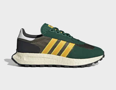 adidas Retropy E5 Men's Athletic Sneakers Green Yellow Black White Lace-Up Mesh