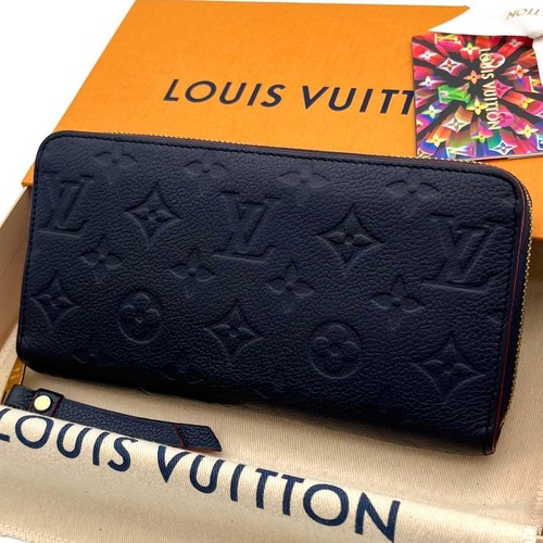 Louis Vuitton Zippy Wallet Empreinte Navy Long Wallet