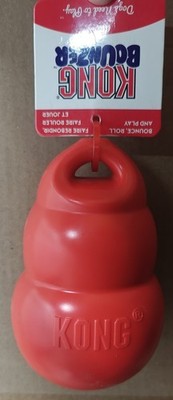 KONG Bounzer Classic Shape Medium Bounce & Fetch Dog Toy 6x4''