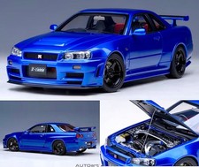 AUTOart 1/18 Nismo R34 GT-R Z-Tune Bayside Blue Model Car 77462 New