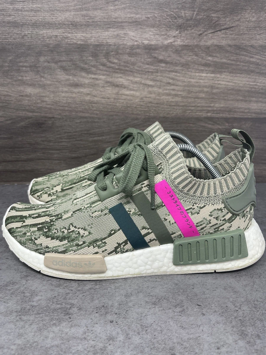 Adidas NMD_R1 Primeknit Green Glitch Camo W for sale | eBay