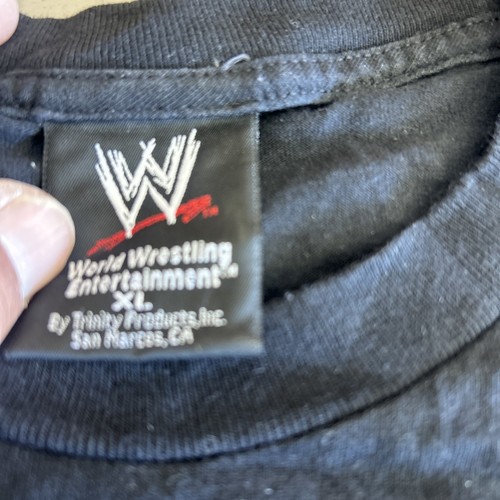 Camicia vintage 2005 WWE WWF Hell in a Cell Triple H Batista taglia XL RARA difficile da trovare - Foto 3 di 4