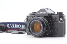 MINT w/ Hood Canon A-1 35mm SLR Film Camera New FD 50mm f/1.8 Lens From JAPAN