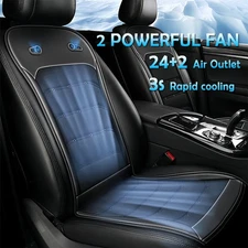 2 Powerful Fan Cooling Seat Cover Front Seat 12/24V Ventilation Summer Cushion
