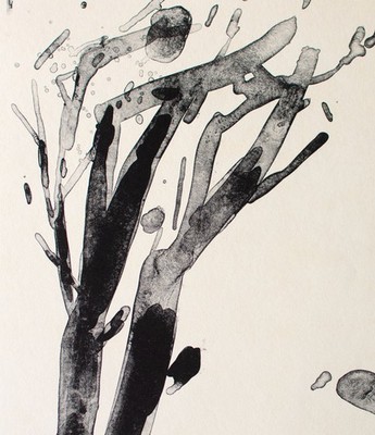 Oskar Koller Abstrakt zeitgenössisch signiert Lithografie 1982 10/25