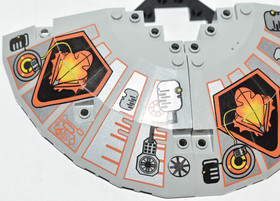 LEGO Panel 10x10 Quarter Saucer Top UFO LEFT x2 4229 Engine 6975 6979 30117pb01