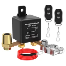 Remote Battery Disconnect Switch 12V 250A Kill Switch for Car Anti-Theft 12 Volt
