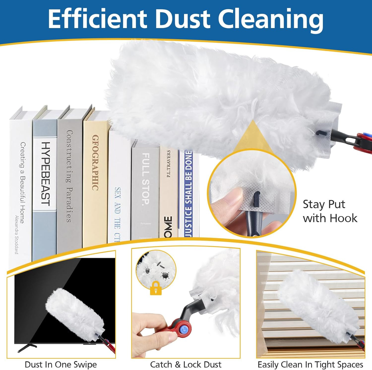 30 Pack Duster Refills Compatible with O-Cedar Flex & Catch Duster, 360&deg; Heav...