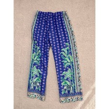 Lilly Pulitzer Women's Blue Botanical Print Pants Size S 81937