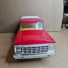 NYLINT 10” FORD BRONCO XLT TRUCK w/ TOPPER PRESSED STEEL RED WHITE TOY VINTAGE — photo 6
