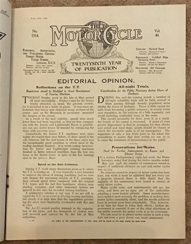 The MOTOR CYCLE Magazine 14 JUN 1928 TT REPORT NUMBER Royal Ruby Tested - Picture 2 of 7
