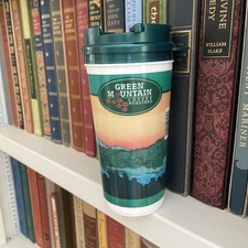 Vintage Green Mountain Coffee Roasters Whirley Travel Mug 16 Oz 2002