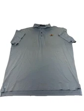 Greyson Golf Polo Shirt Shadow Hawk Golf Club Light Blue Short Sleeve Men Large