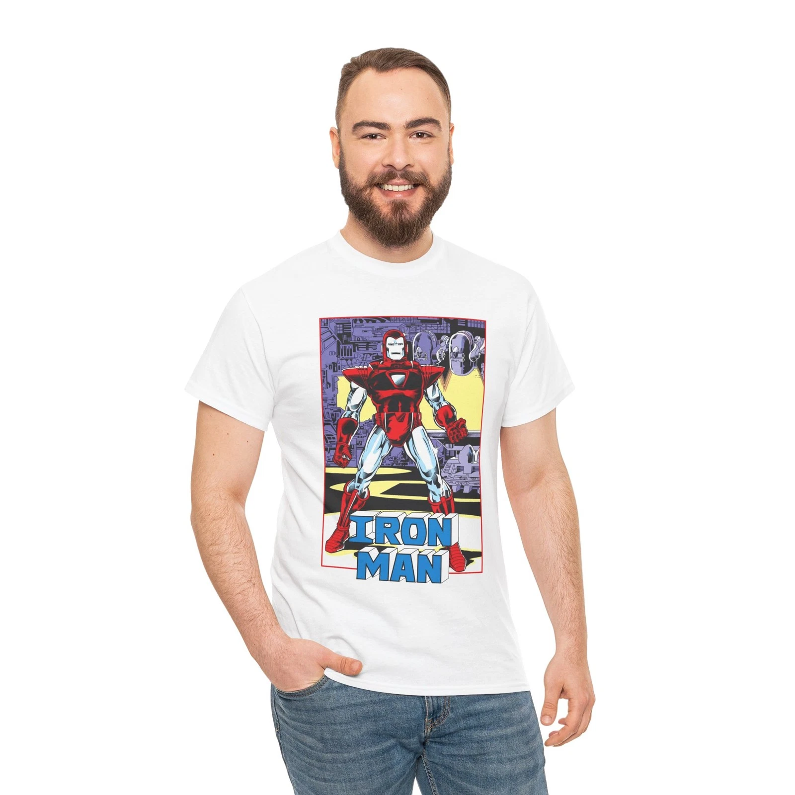 Iron Man T-Shirt - Tony Stark - Silver Centurion Armor - Marvel Comics