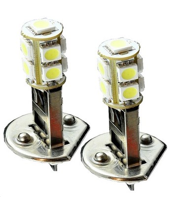 H1 LED 9 SMDs White Direct Replacement Light Bulbs Fit High Beam Fog Light H607
