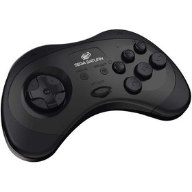 Retro-Bit Official Sega Saturn 2.4 GHz Wireless Controller - Black