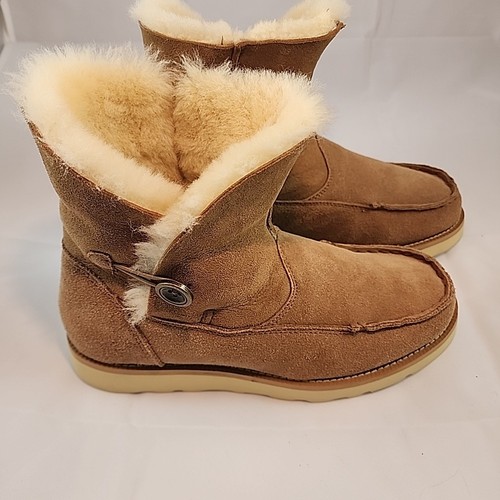 Wrangler Women’s Sherpa Lined Winter Wedge Boots Moc Toe Size 9M - Picture 2 of 11