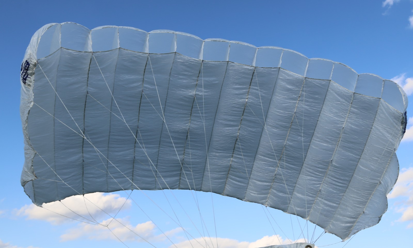 PdF Transfair 128 sq ft skydiving 7 cell F111 reserve parachute canopy - white