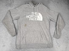 The North Face Hoodie Womens Large Gray Pullover Half Dome Logo Sweatshirt READ