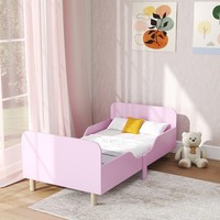 Aiyaplay Kinderbett Mit Rausfallschutz, Lattenrost, 140 X 70 Cm Jugendbett Rosa