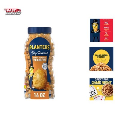 Honey Roasted Peanuts, Dry Roasted Peanuts, Party Snack, Plant-Based Protein,...