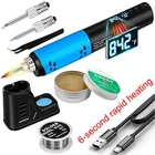 Cordless Soldering Iron Kit, LED Display, 392-842°F, 3 Tips, for DIY & Repairs