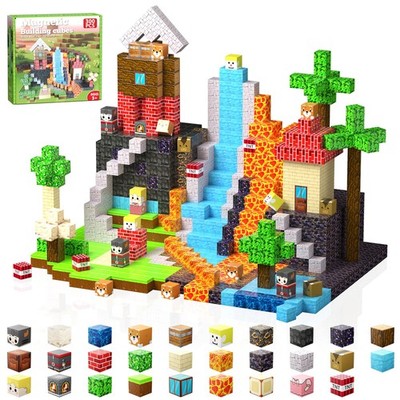 300 PCS Building Blocks, 3D Construction Build Toys, STEM Sensory Building Cu...