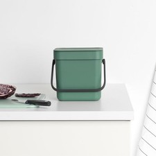 Brabantia Sort & Go Waste Bin, 3 Litres - Fir Green  REFB39
