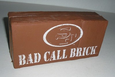 Vintage NFL Football San Francisco 49ers Niners Foam ''BAD CALL BRICK'' Used L@@K