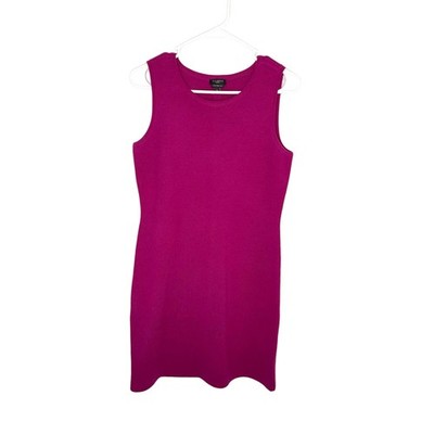 Talbots dress women's petite small raspberry pink purple sleeveless heavy knit