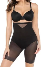 Miraclesuit Women's Shapewear Hi-Waist Thigh Slimmer, Black, XL