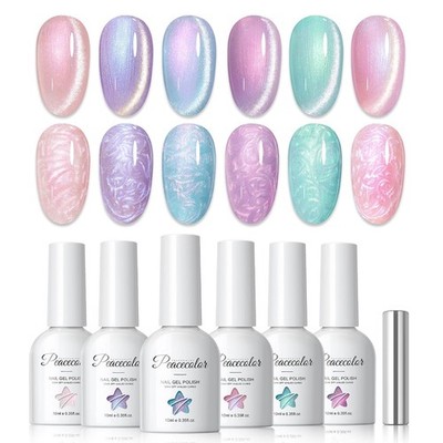 UV Nagellack Cat Eye 10ml 6 Farben Pearl Effect Soak Off für Nagelkunst DIY